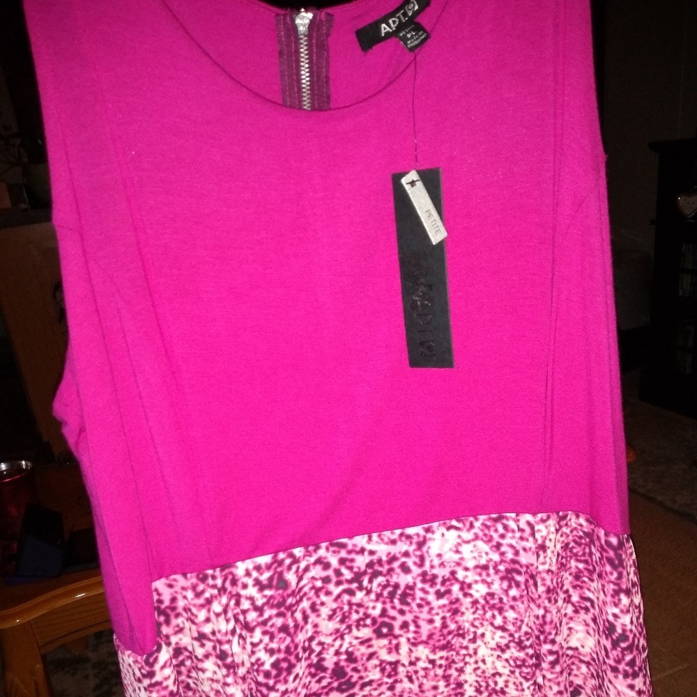 Pink and black dress